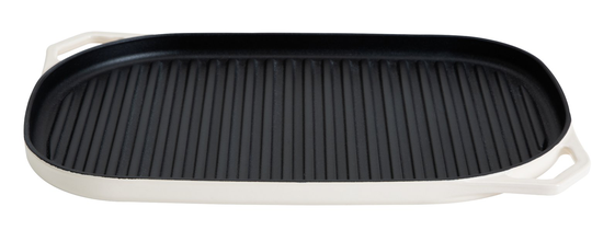 Habitat Large Cast Iron Grill Pan - Cream