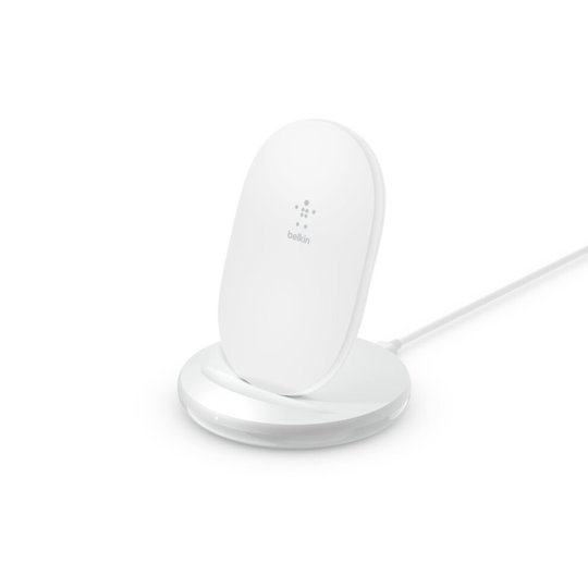 Belkin BoostCharge Qi Wireless Charging Stand 15W for Apple, Samsung etc - White