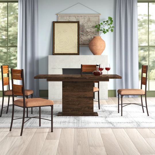 Dinuba 90 Cm Extendable Pedestal Dining Table