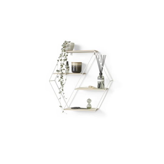 Jadeann 3 Piece Hexagon Metal Tiered Shelf