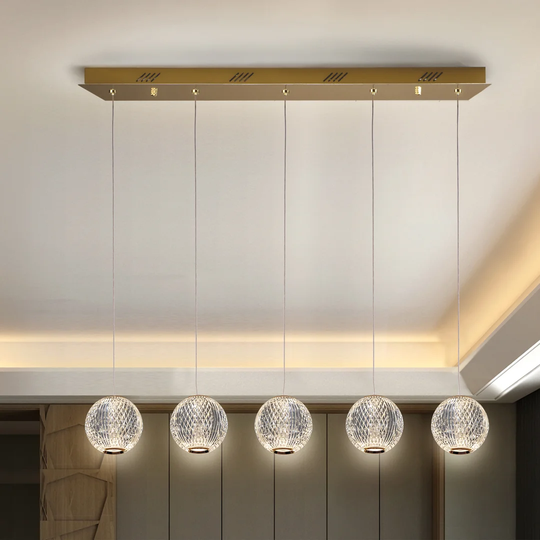 Sarmiento 5-Light Kitchen Island Globe LED Pendant