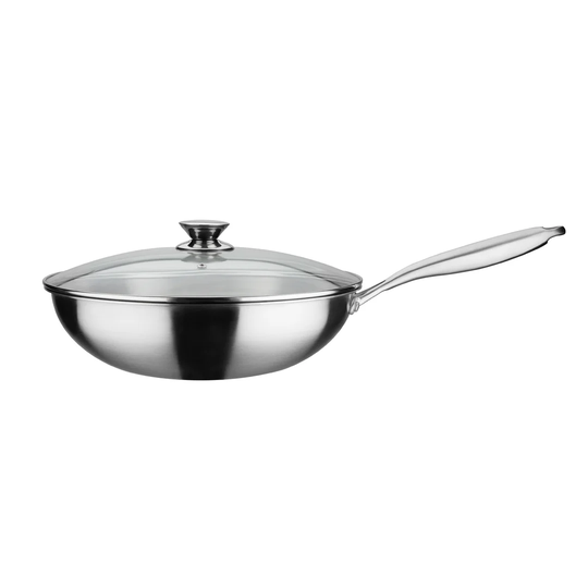 GSW 32cm Stainless Steel Wok with Lid