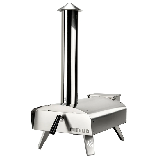 Countertop Wood-Burning Pizza Oven in Silver
