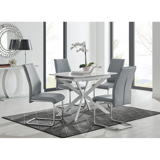 Chowchilla 100 Extending Dining Table And 4 Chairs