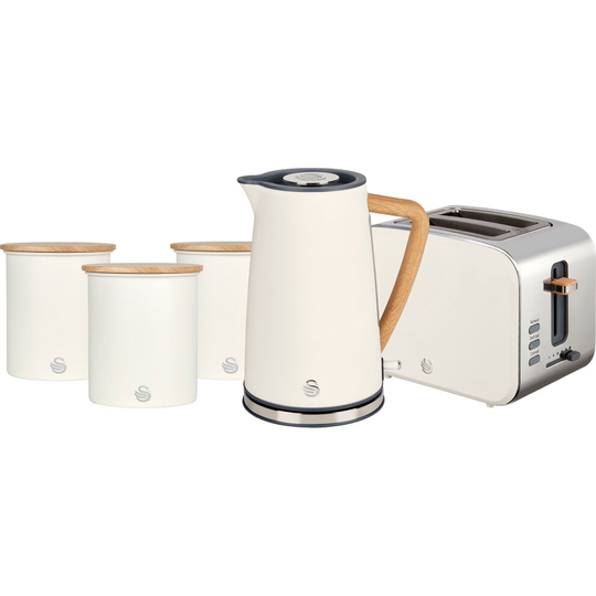 Swan Nordic STRP3025WHTN Kettle And Toaster Set - White