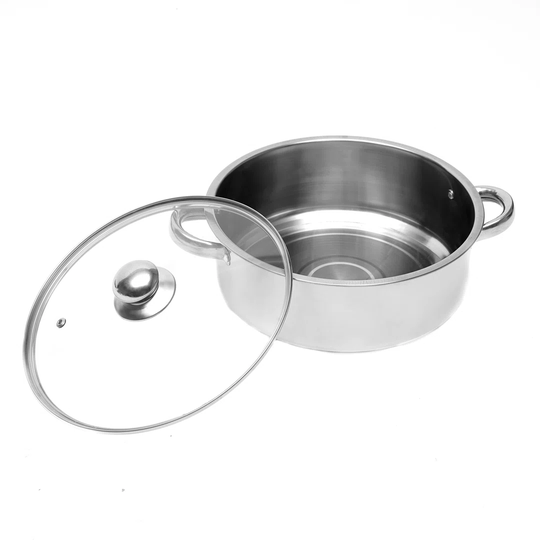 Stainless Steel Steam Cooker Steamer Containers With Glass Lid