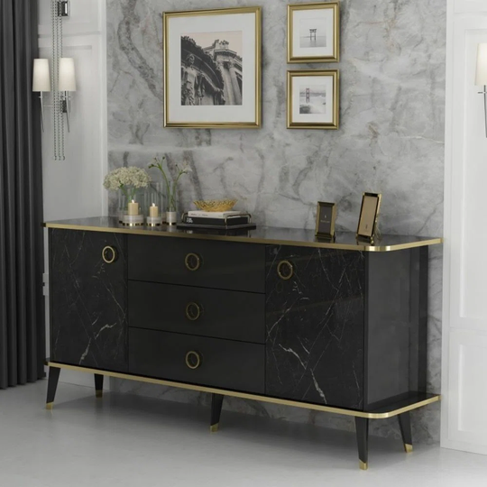 Ajamu 180Cm Wide 3 Drawer Sideboard