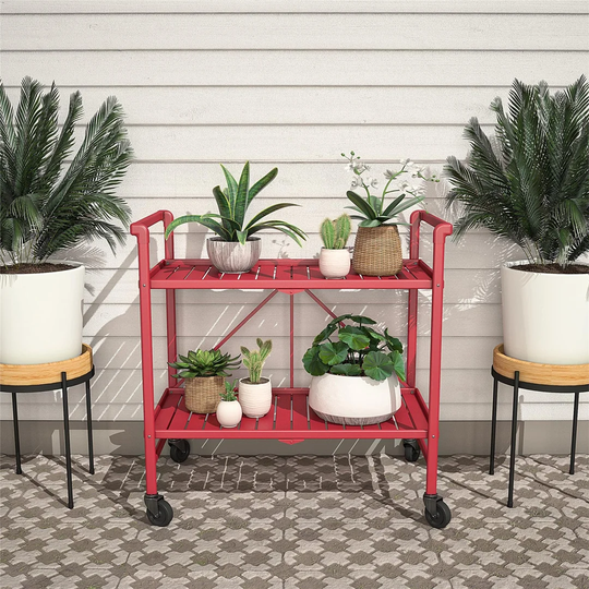 Vallejo 83.82Cm Steel Kitchen Trolley with Steel Top