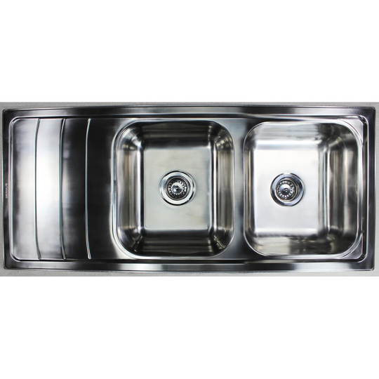 Catalina 117cm x 51cm Double Bowl Inset Kitchen Sink