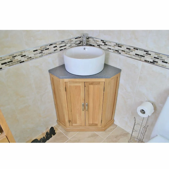 Deerwood Solid Oak 550mm Free-Standing Vanity Unit