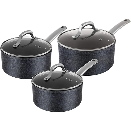 Belfry Kitchen Verna 3 Pieces Stainless Steel Non Stick Cookware Set