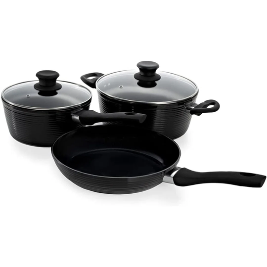 Belfry Kitchen Watchman 3 Pieces Aluminium Non Stick Cookware Set