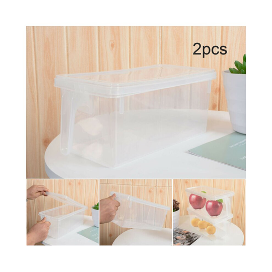 Kitchen Clear Fridge Box Holder Organiser Food Cupboard Storage