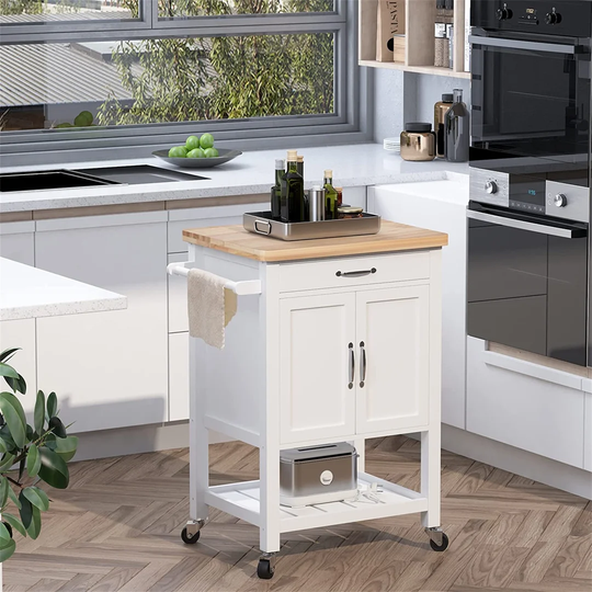 Marasco 65 Cm Kitchen Trolley with Locking Wheels
