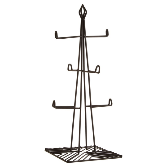Vertex Black Iron 6 Tea Cup Kitchen Coffee Mug Holder Tree Stand Storage Rack