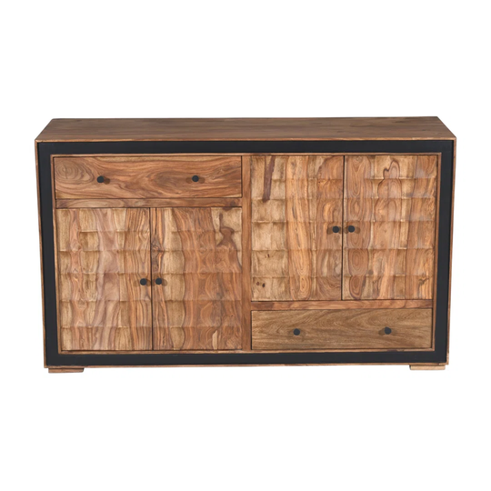 Laurette 145Cm Wide 2 Drawer Sheesham Solid Wood Sideboard