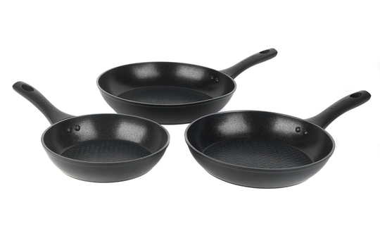Salter Geo Hex 3 Piece Non Stick Aluminium Frying Pan Set