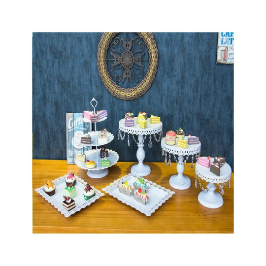 6X/Set Cake Cupcake Stand Display Dessert Holder Wedding Party Crysta