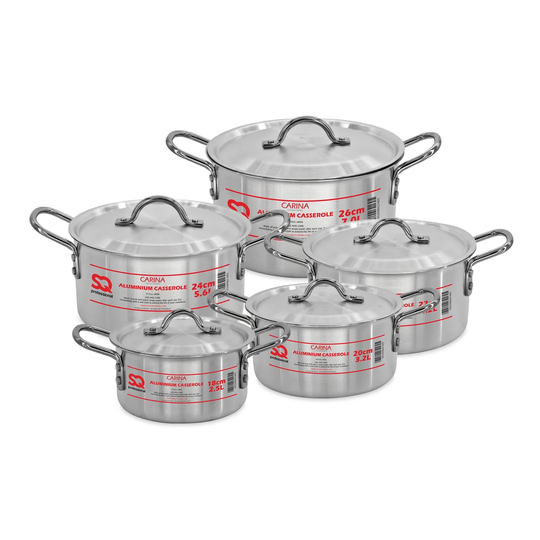 SQ Professional Galaxis Carina 5 Pieces Aluminium Cookware Set