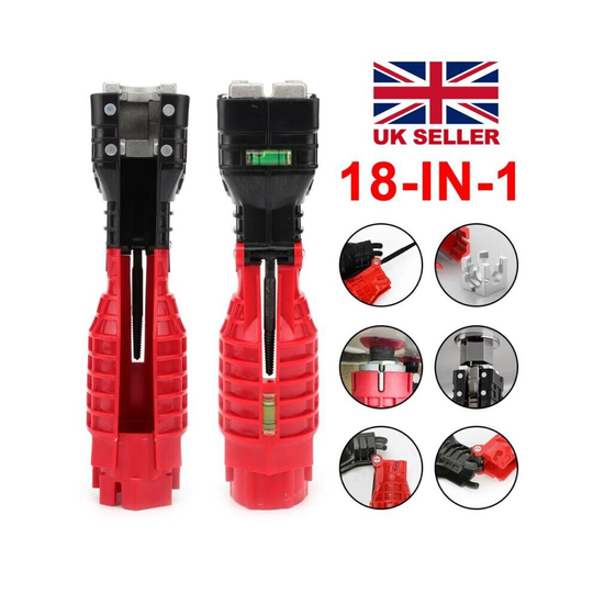 18 IN 1 Faucet Sink Installer Multi-purpose Toilet Bowl Plumber Wrench