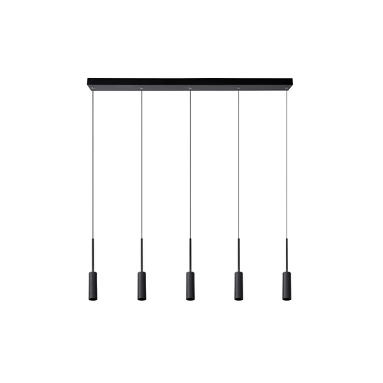 Tubule 5-Light Kitchen Island Cylinder LED Pendant