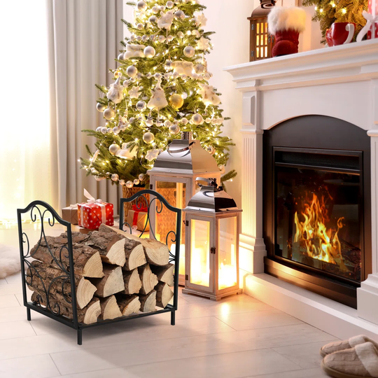 Cloey 32Cm W x 49Cm D Metal Log Rack