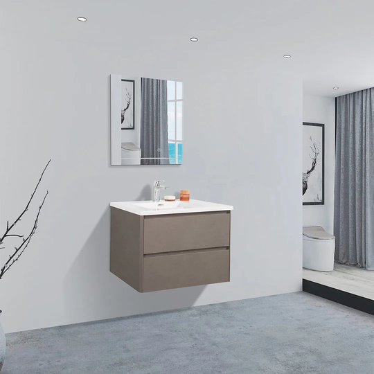 Lugis 60 x 48 x 50 Wall-Mounted Single Bathroom Vanity Set
