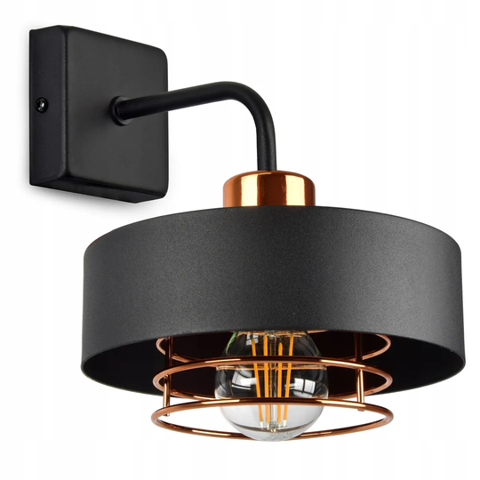 Abadou 1 - Light Black Armed Sconce