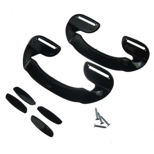 2 X Lec Universal Black Plastic Fridge Freezer Door Grab Handle
