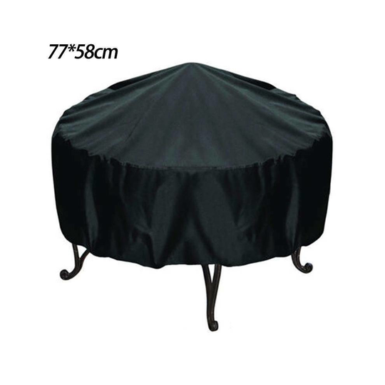 (77 x 58 CM) Large Patio Round BBQ Grill Cover Fire Pit Cover Waterproof Dust Protector 3 Sizes