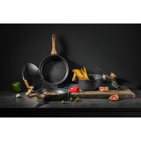 Symple Stuff Cleanon 5 Pieces Aluminum Non Stick Cookware Set