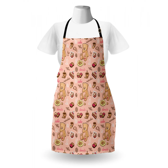 Teddy Bear Cupcakes Cookies Donuts Cakes Apron