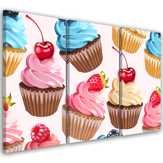 Canvas Print Candy Cupcakes
