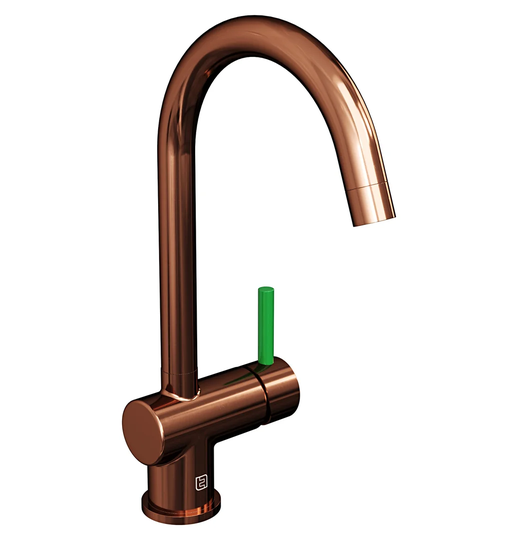 Astoria Single Lever Monobloc Tap - Handle Finish Green
