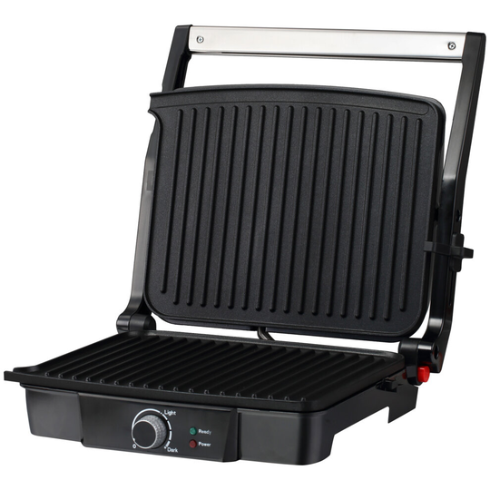 HOMCOM Health Grill & Panini Press 2000W Non-Stick w/ 180 Flat Open