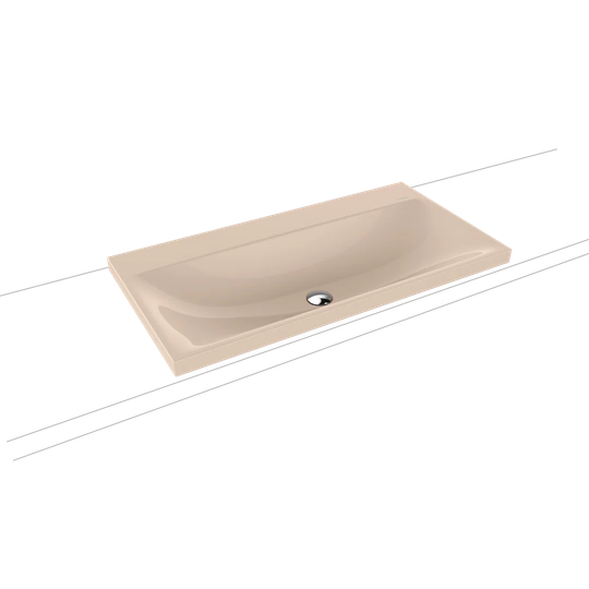 Silenio Bahama Beige Steel Enamel Rectangular Bathroom Sink