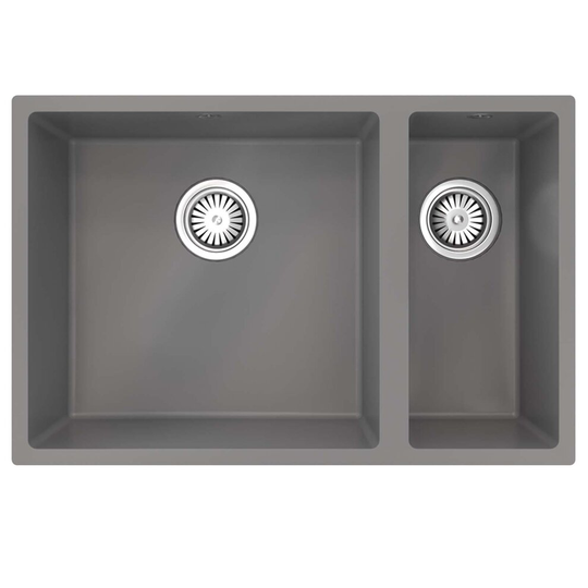 Inset / Undermount Composite Kitchen Sink In Grey, 1.5 Bowl - SIA UM15GR