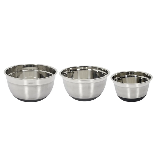 Kristofer 3 Piece Metal Mixing Bowl Set