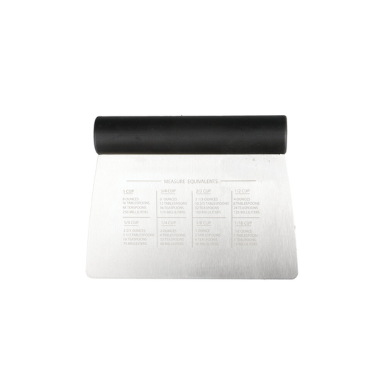 KitchenAid Stainless Steel All-Purpose Scraper, Dishwasher Safe Dough Cutter and Scraper Black