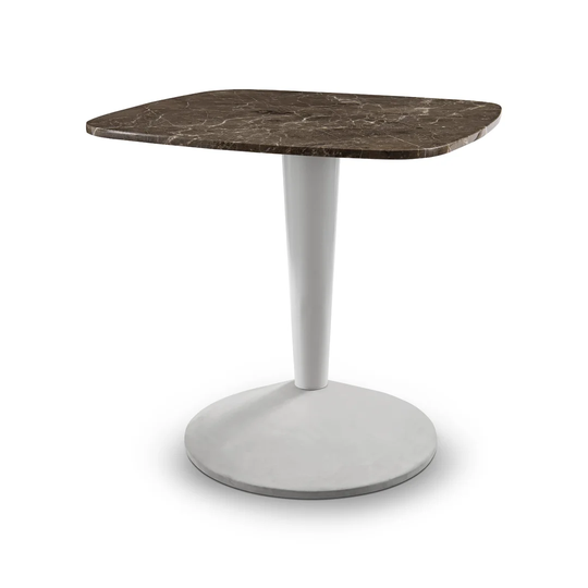 Terah 80cm Genuine Marble Pedestal Dining Table