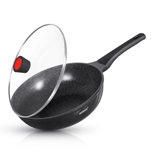 INTIGNIS 30'' Non-Stick Aluminium Wok with Lid