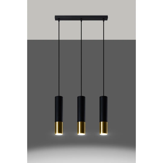 Loopez 3-Light Kitchen Island Cylinder Pendant