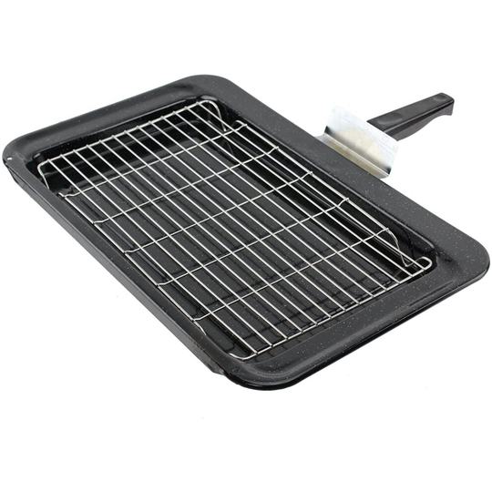 Enamel Grill Pan Tray Rack Grid Handle for Falcon Oven Cooker 445 x 276 mm