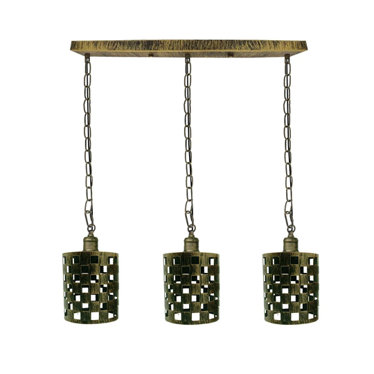 Trapeza 3-Light Kitchen Island Cylinder Pendant