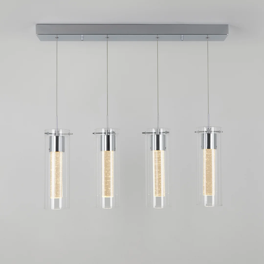Merrydale 4 - Light Kitchen Island Cylinder Pendant