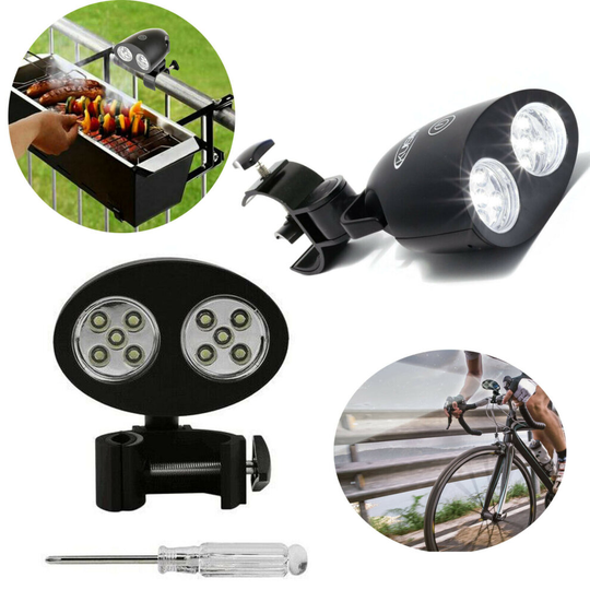 Outdoor Bright LED Barbecue Grill Light 360° Rotation10 LED Handle Mount