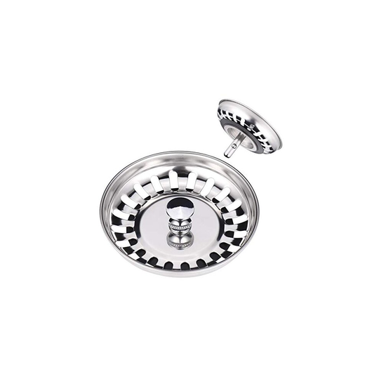 JIZZU 2Pcs Kitchen Sink Strainer, Stainless Steel Sink Filter, Durable Universal Sink Plug, Kitchen Sink Waste Fittings for Franke Sink, Butler S