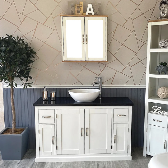 Antone Solid Beech 1230mm Free-standing Single Vanity Unit