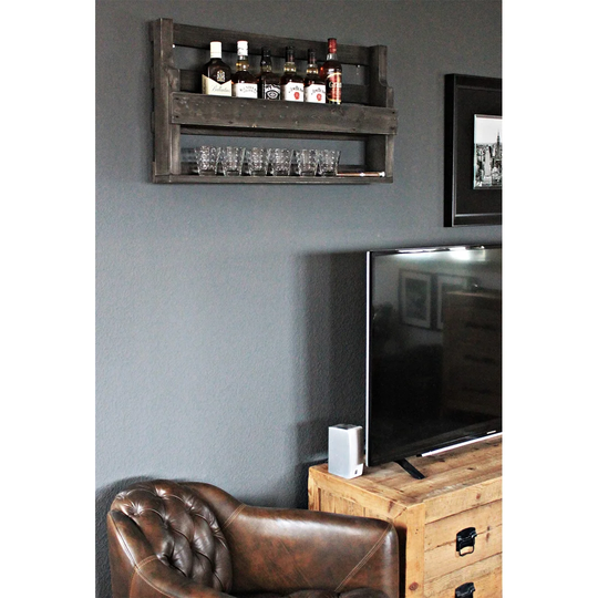 Tidore 10 Bottle Solid Wood Wall Mounted Wine Bottle Rack