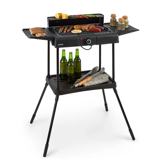 Klarstein 41.5cm W x 57.5cm D Portable Indoor/Outdoor Use Single Burner Barbecue Electric Grill